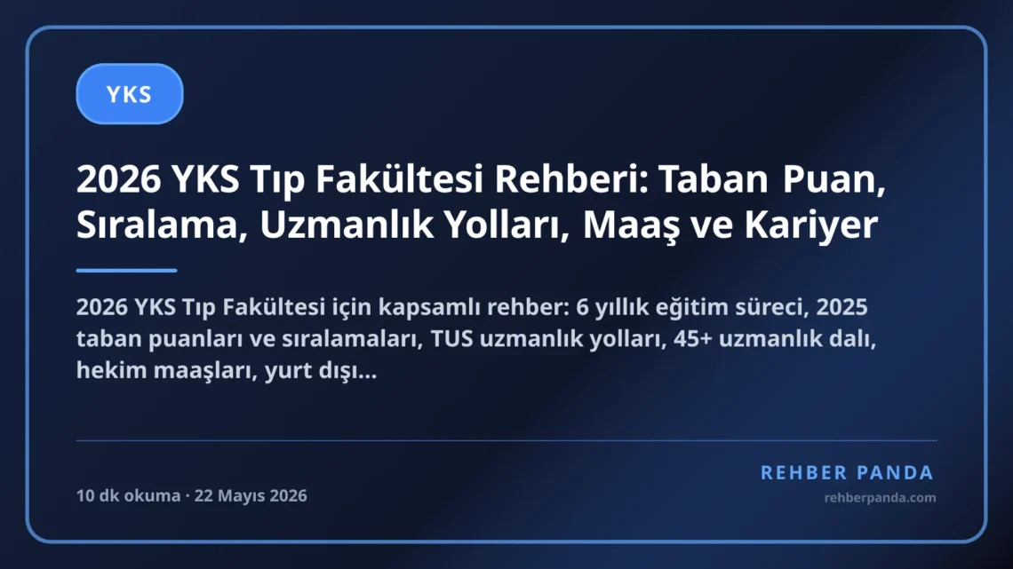 Tıpta En Doğru Bölüm Seçimi: Uzman Kriterleri [2026] - Kapak Görseli