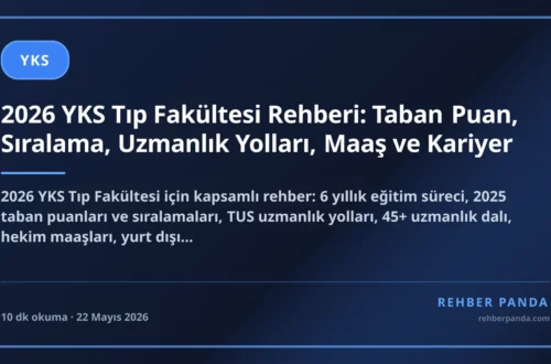 Tıpta En Doğru Bölüm Seçimi: Uzman Kriterleri [2026] - Kapak Görseli